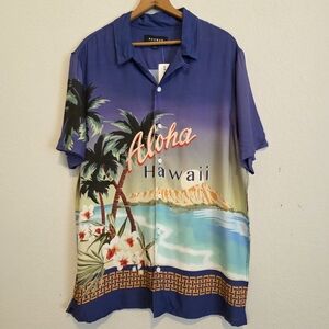 NWT PacSun Hawaiian Camp Shirt Aloha Hawaii Beach Island Resort Vacation Men's M